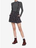 Mushroom Suspender Skirt, BLACK, alternate