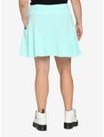 Mint Yoke Lace-Up Skirt Plus Size, MINT, alternate