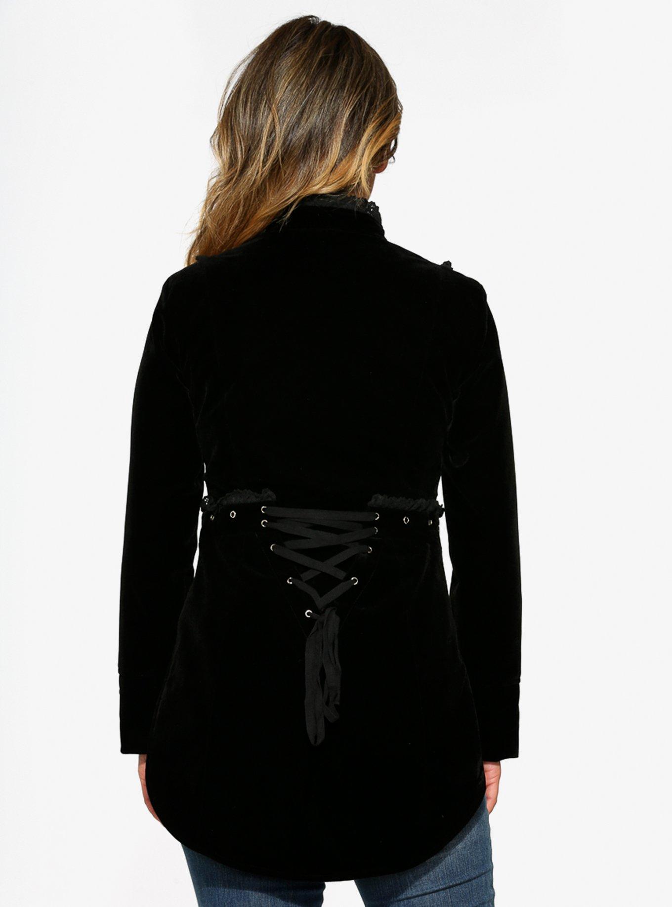 Black Velvet Tailed Jacket