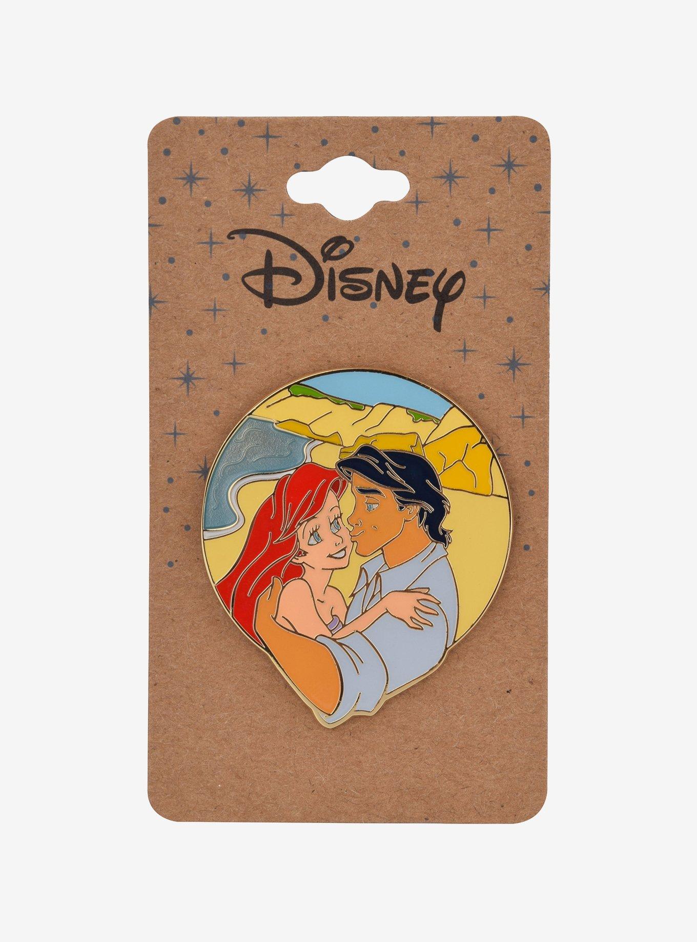 Disney The Little Mermaid Ariel & Eric Circle Frame Enamel Pin - BoxLunch Exclusive, , alternate