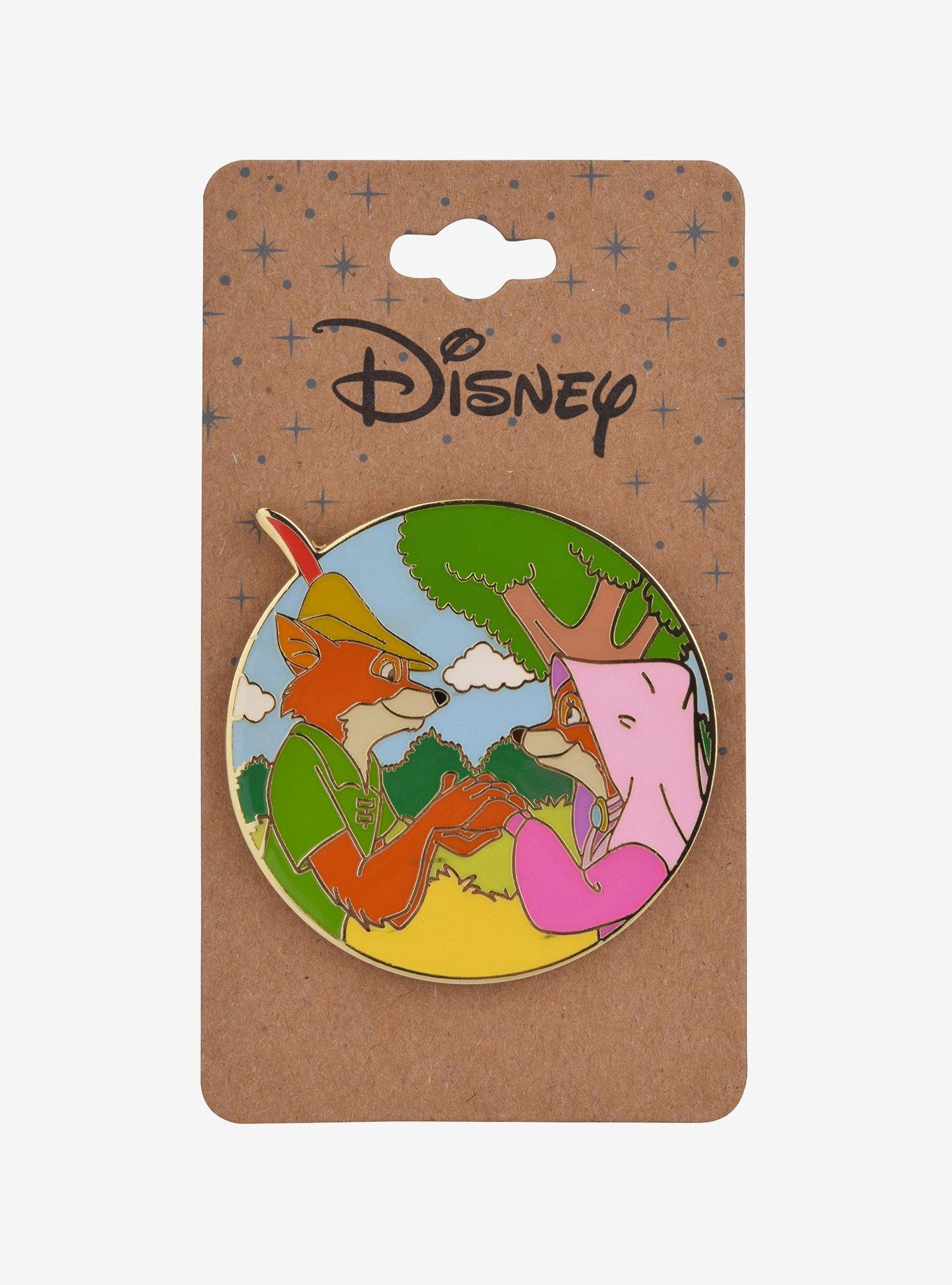Disney Robin Hood & Maid Marian Circle Frame Enamel Pin - BoxLunch Exclusive, , alternate