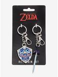 Nintendo The Legend of Zelda Hylian Shield & Master Sword Keychain Set - BoxLunch Exclusive, , alternate