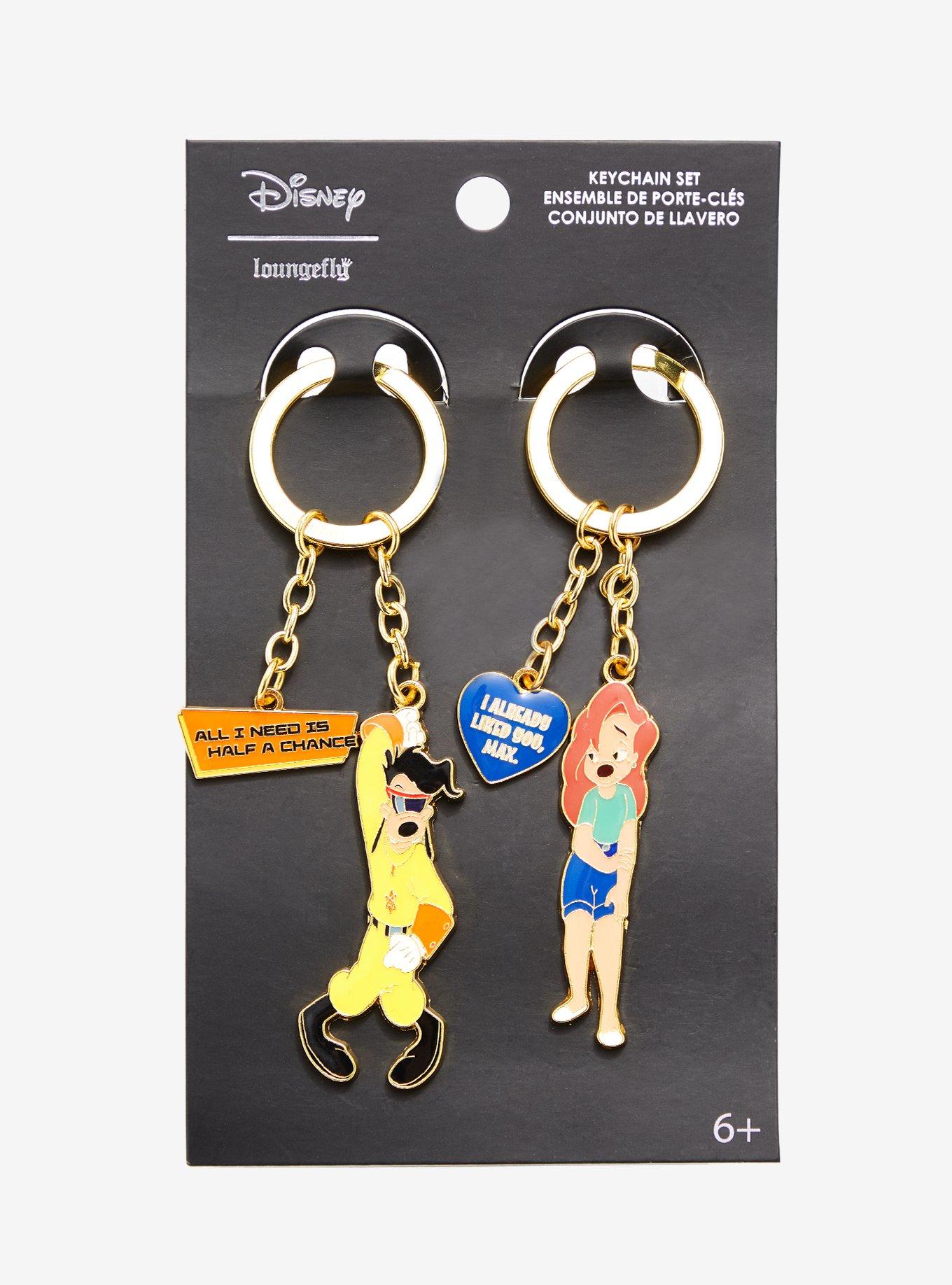 Loungefly Disney A Goofy Movie Max & Roxanne Keychain Set - BoxLunch Exclusive, , alternate