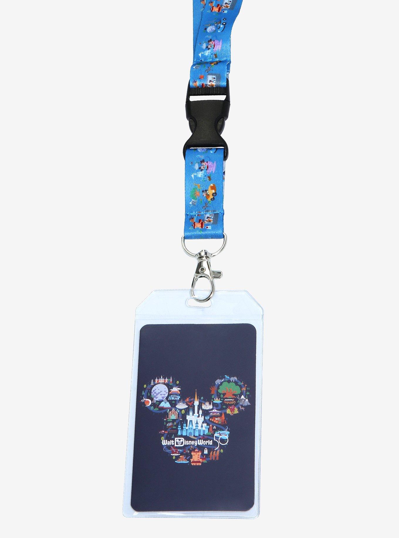 Disney Walt Disney World 50th Anniversary Map & Attractions Lanyard - BoxLunch Exclusive, , alternate