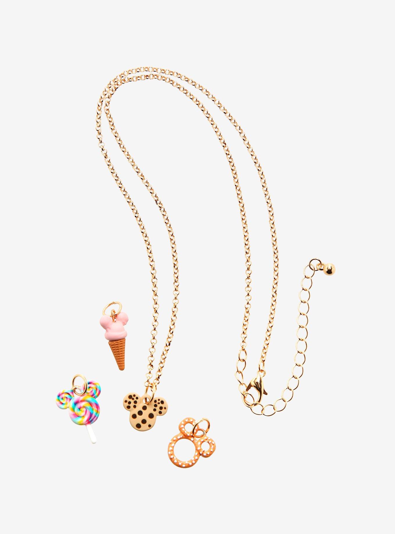Disney Mickey Mouse Snack Charm Interchangeable Necklace - BoxLunch Exclusive, , alternate