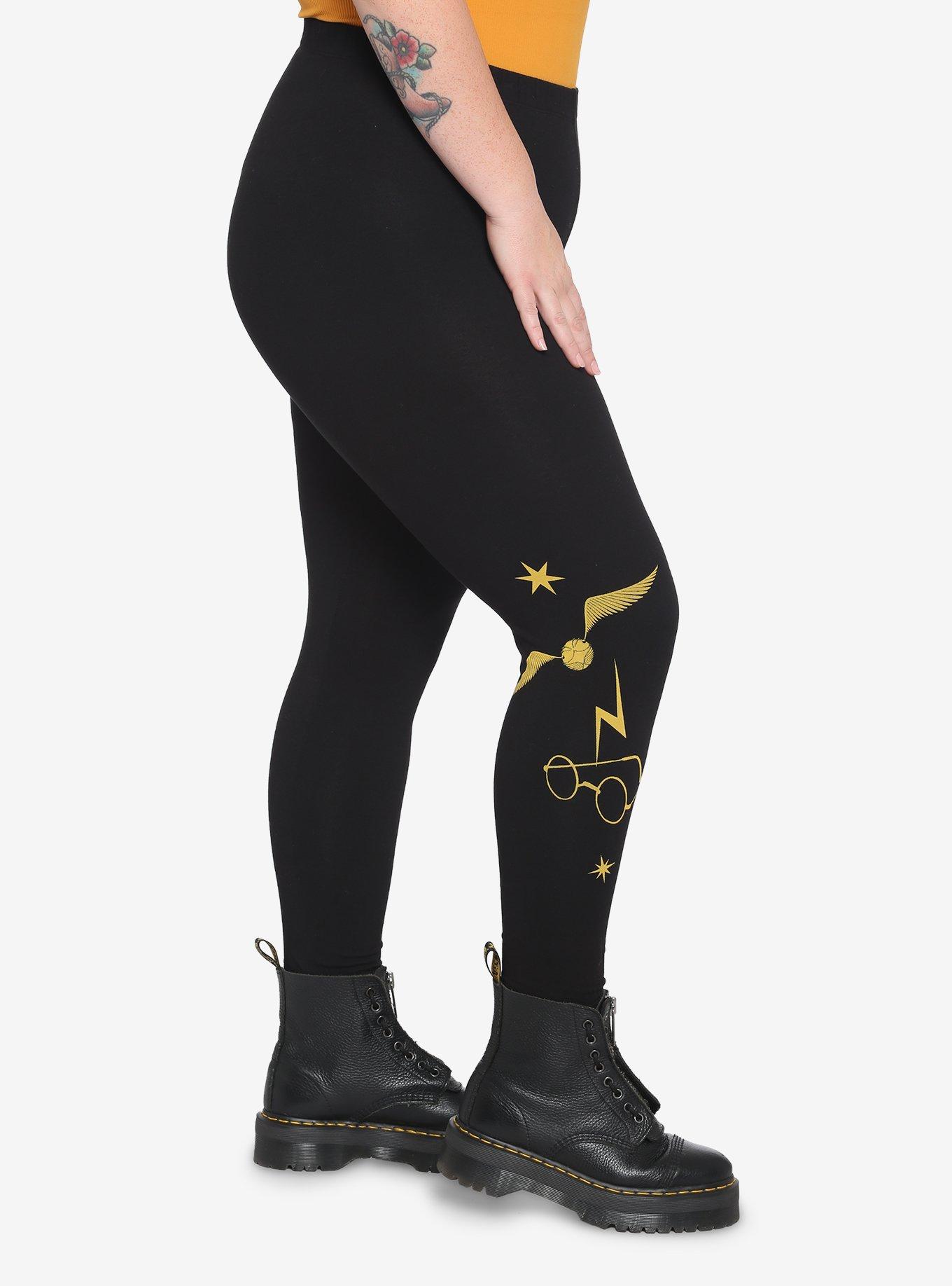 Harry Potter Hogwarts & Symbols Leggings Plus Size, MULTI, alternate