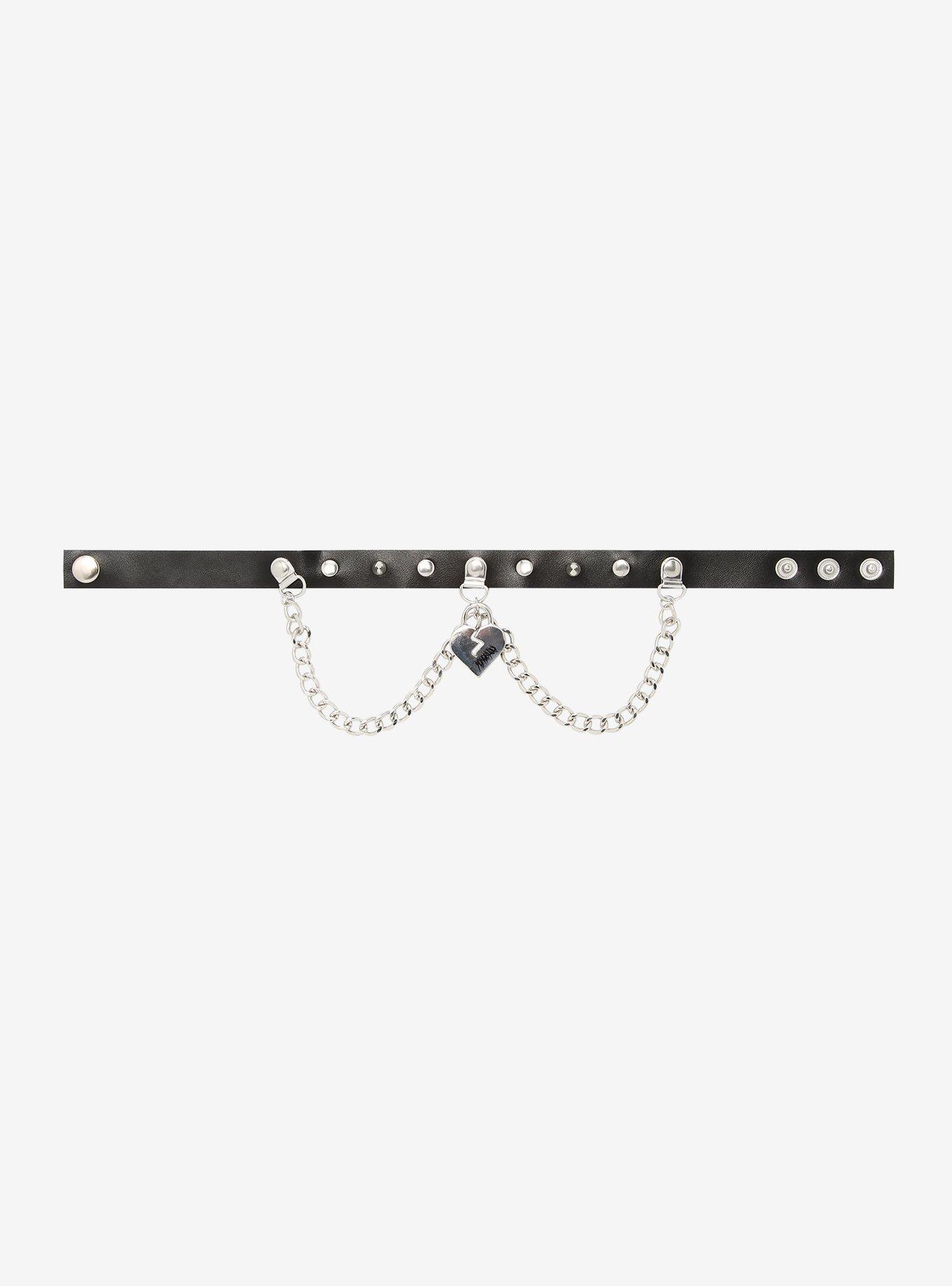 Yungblud Padlock Heart Chain Choker, , alternate