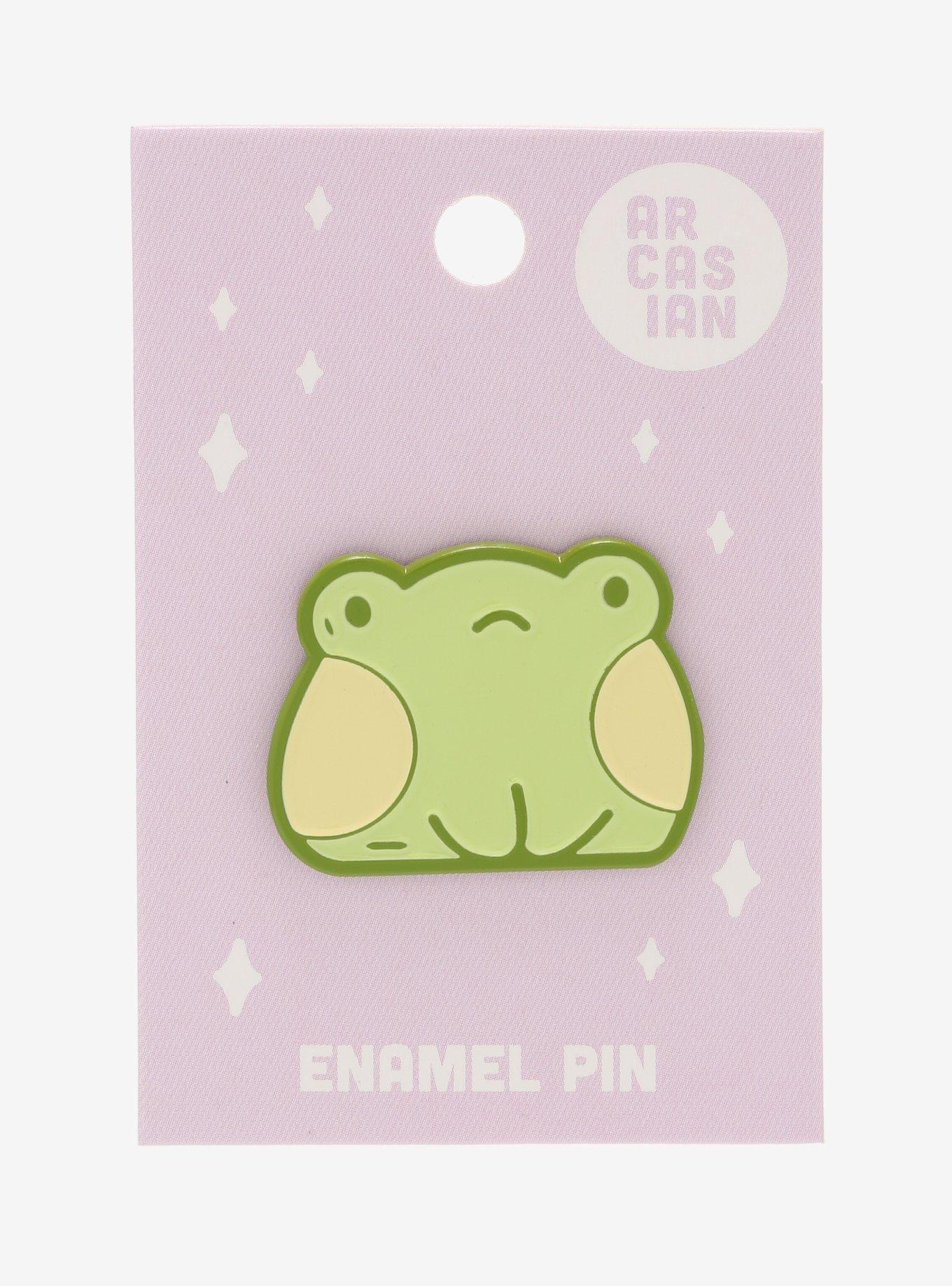 Frowning Frog Enamel Pin By Arcasian, , alternate