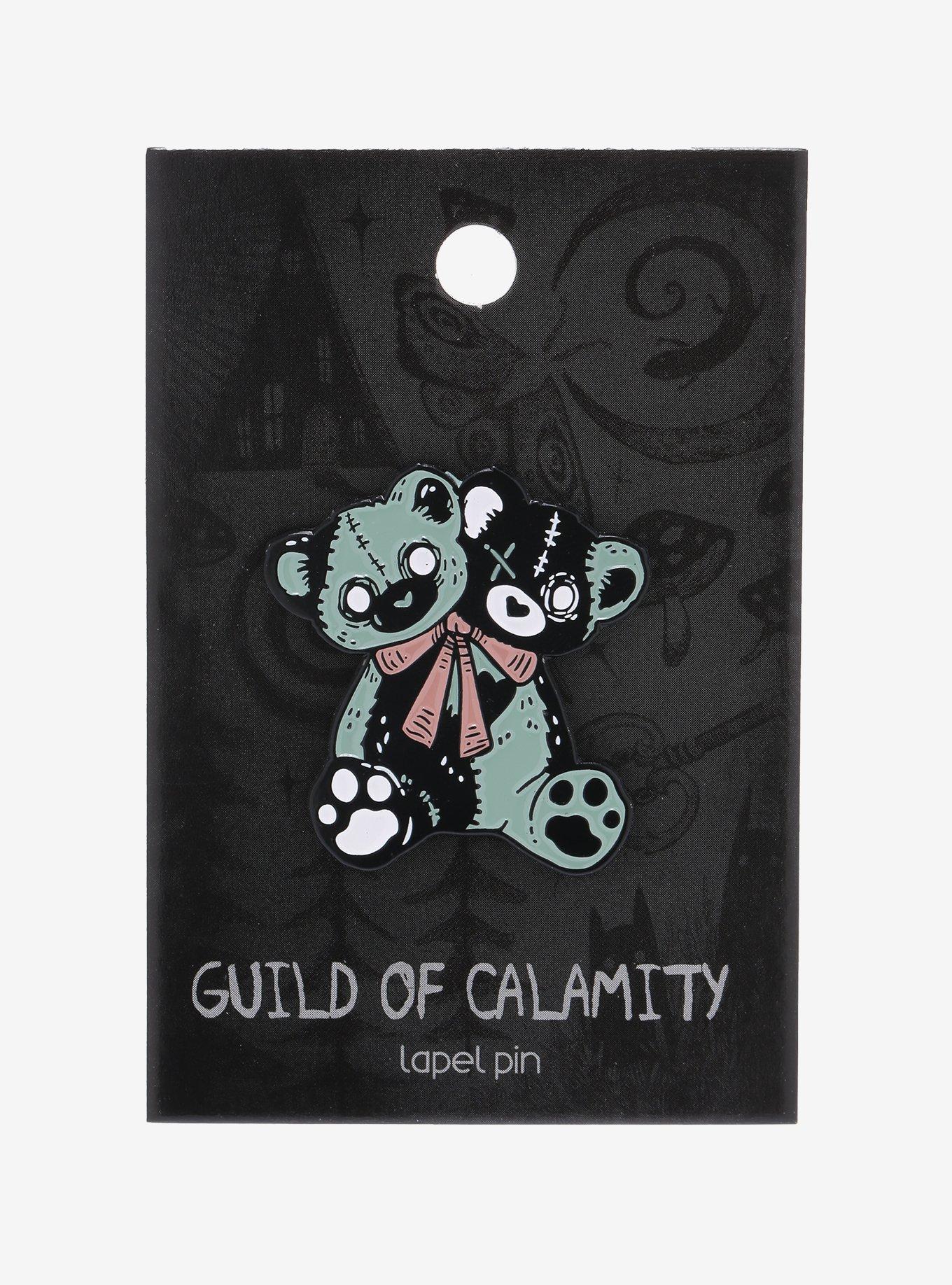 Two-Headed Teddy Bear Enamel Pin By Guild Of Calamity, , alternate