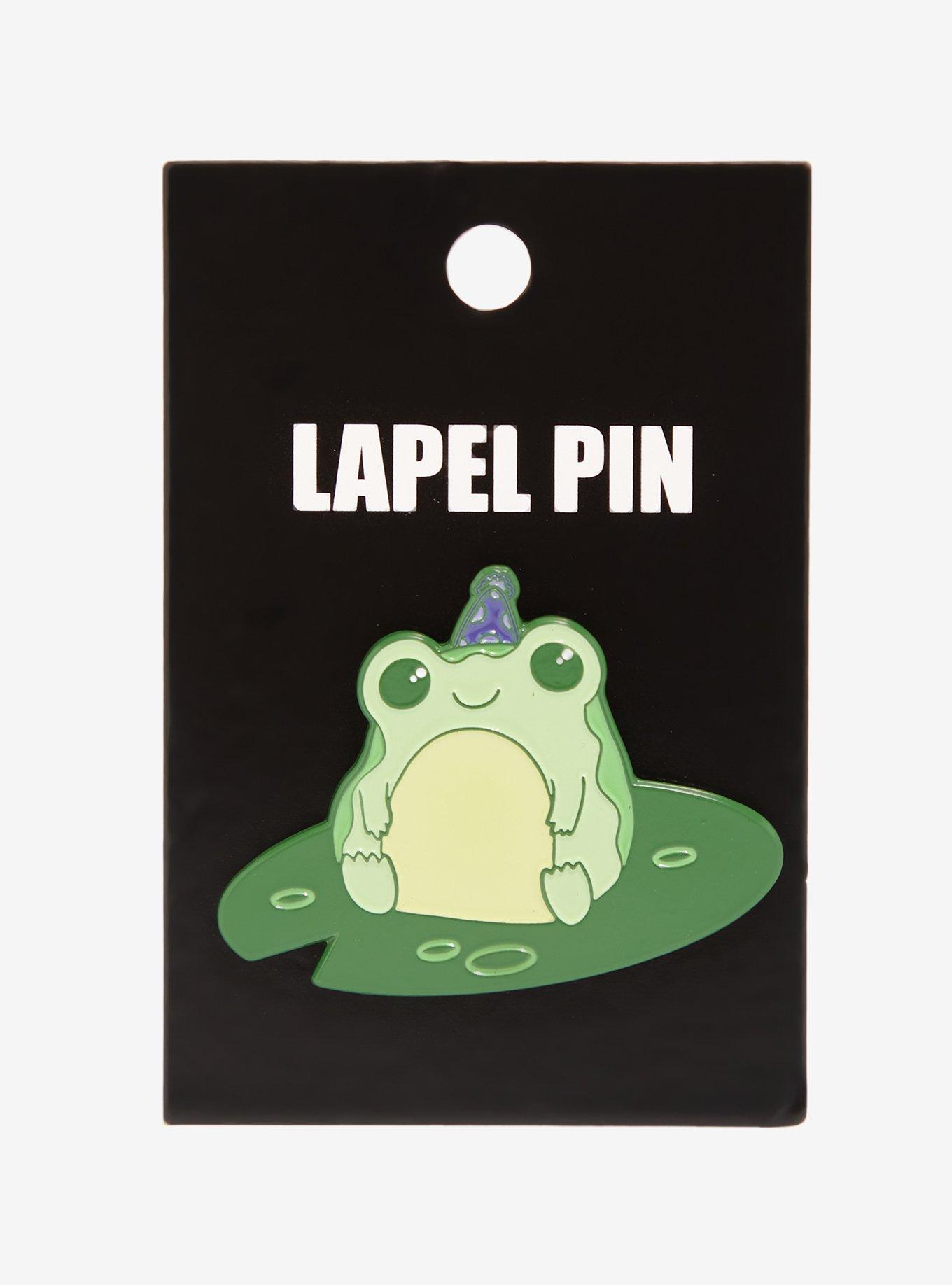 Frog Party Hat Enamel Pin, , alternate