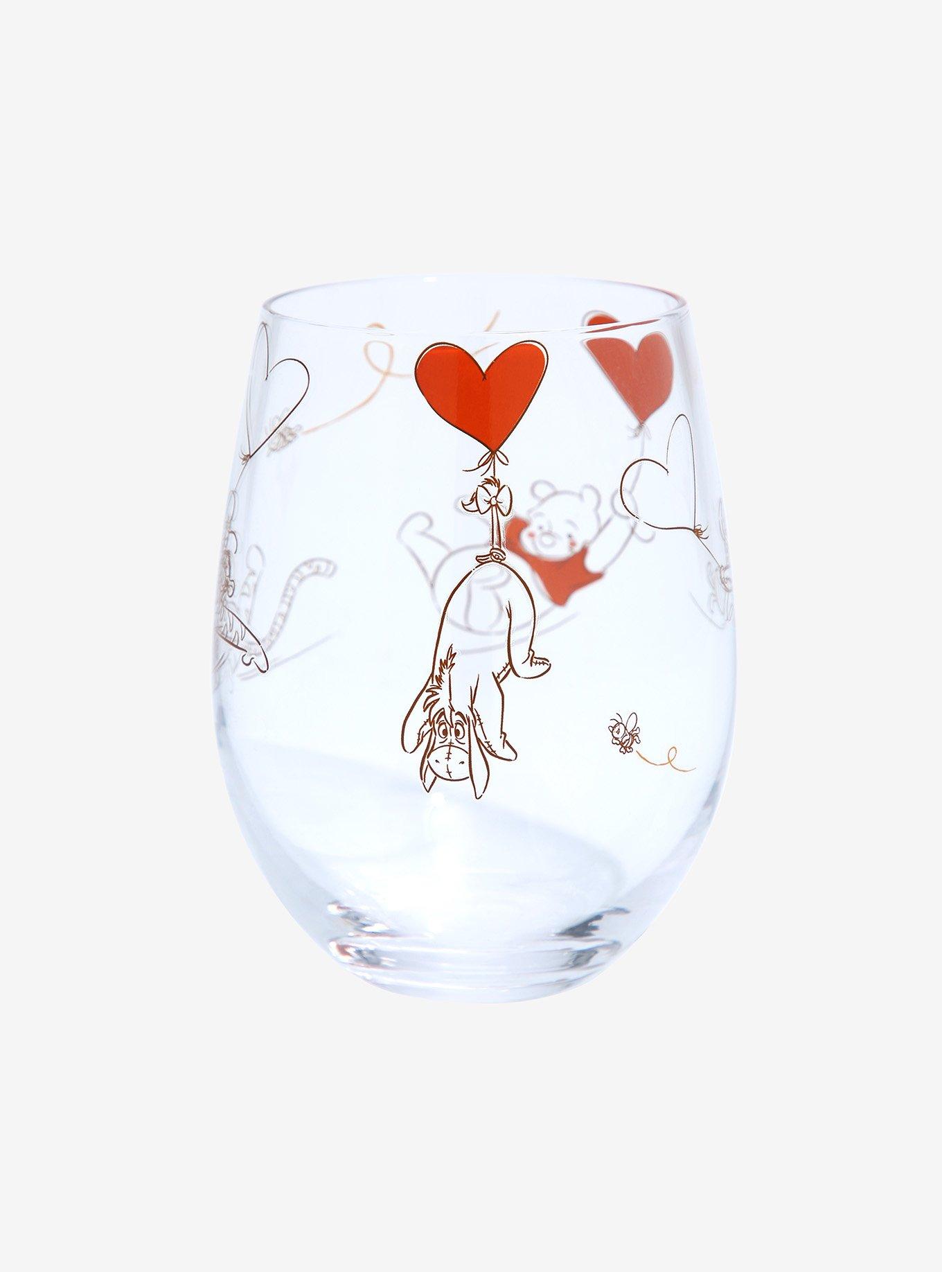 Disney Winnie the Pooh Heart Balloon Characters Wine Glass, , alternate