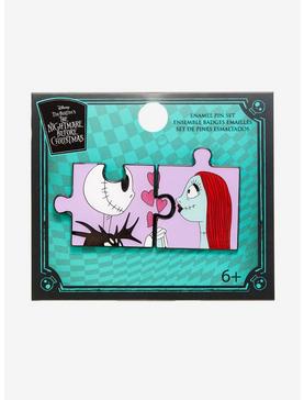 Loungefly The Nightmare Before Christmas Puzzle Piece Enamel Pin Set, , hi-res