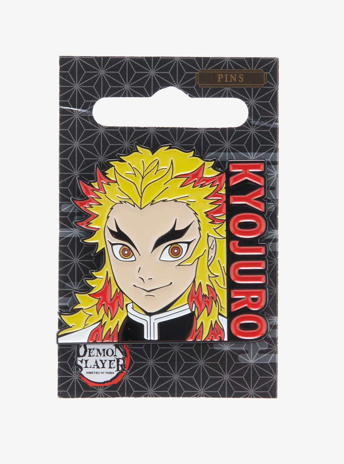 Demon Slayer: Kimetsu No Yaiba Kyojuro Rengoku Name Enamel Pin, , hi-res
