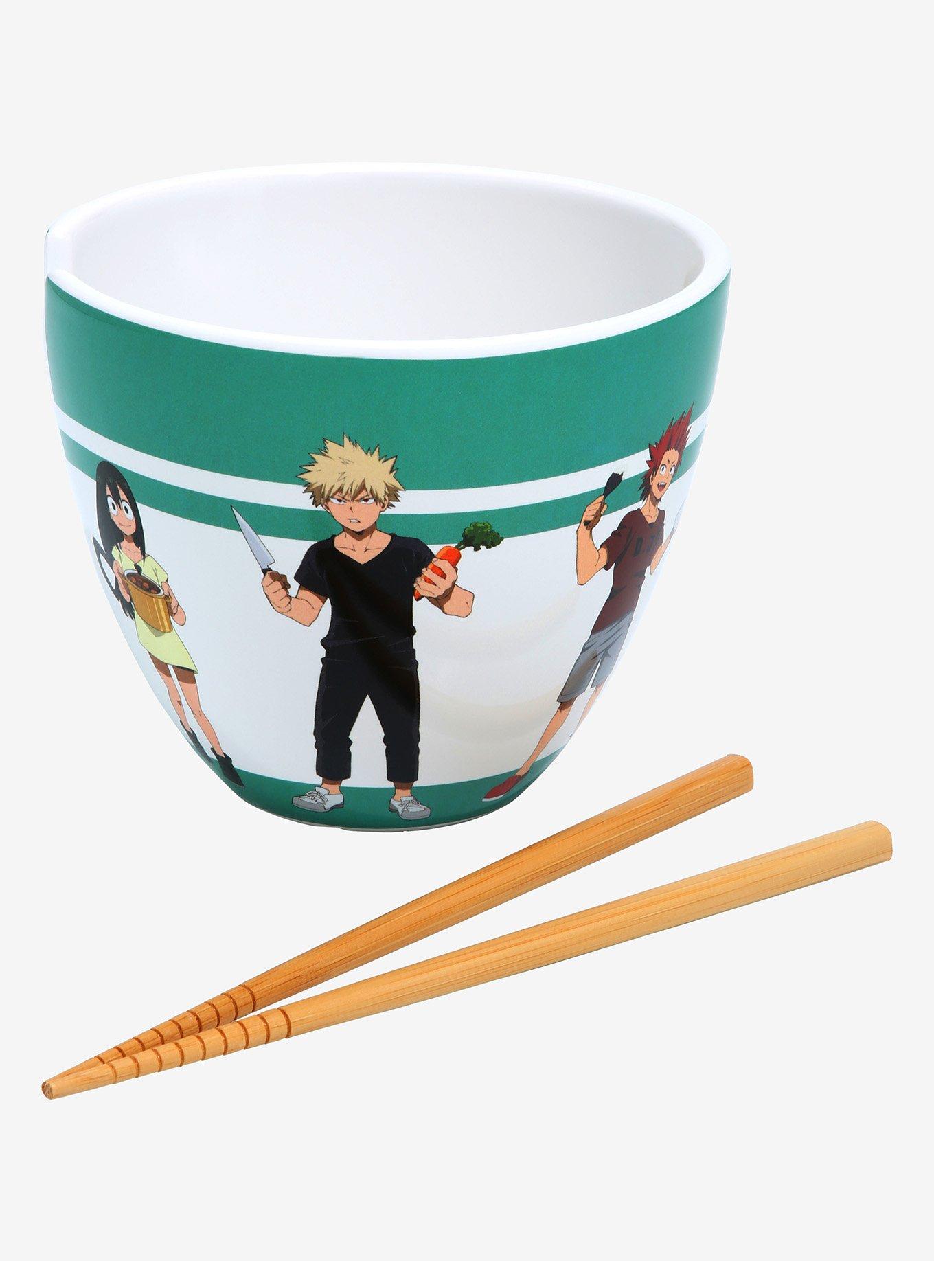My Hero Academia Cooking Characters Ramen Bowl and Chopsticks, , alternate