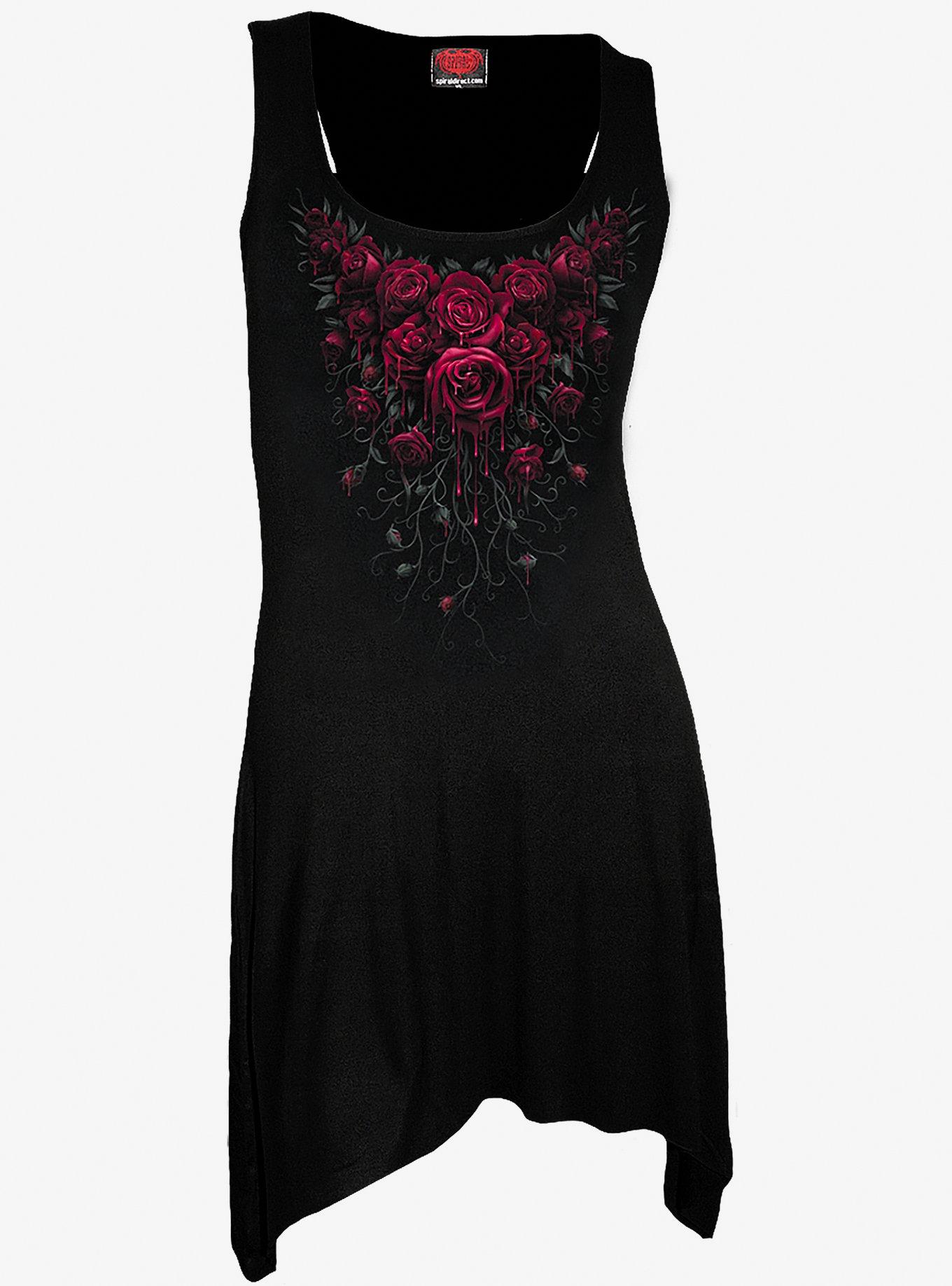 Blood Rose Handkerchief Sleeveless Tunic Top, , hi-res