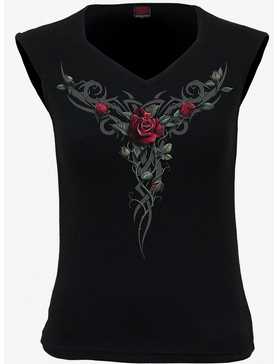 Black Rose Sleeveless T-Shirt, , hi-res
