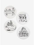 Star Wars Cartoon Sketches Coaster Set, , alternate