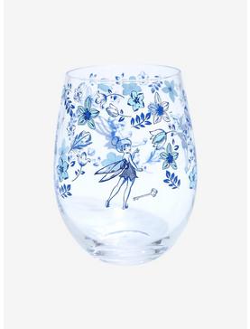 Disney Peter Pan Tinker Bell Floral Pose Wine Glass, , hi-res
