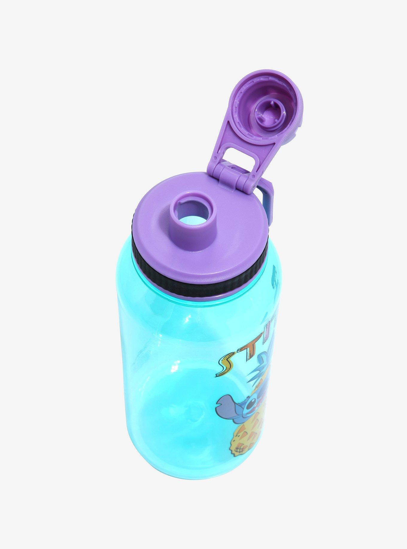 Disney Lilo & Stitch Tropical Sticker Water Bottle with Stickers, , alternate