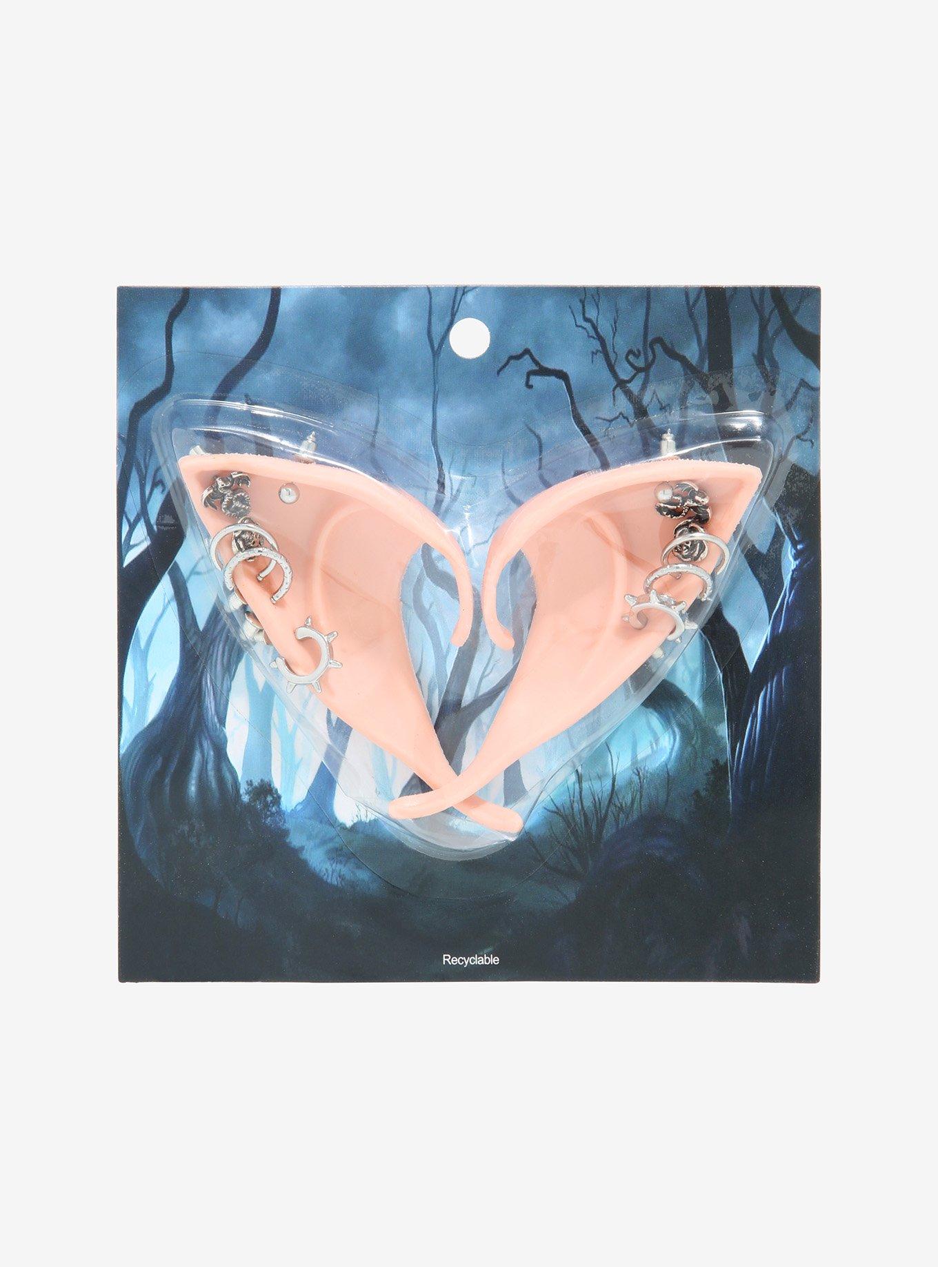 Pierced Fairy Molded Ear Cuffs, , alternate