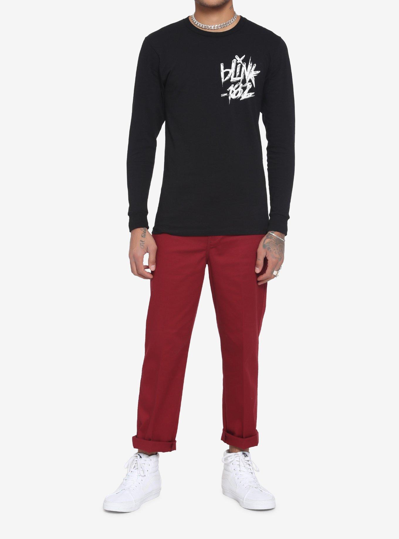 Blink-182 Smile Logo Long-Sleeve T-Shirt, BLACK, alternate