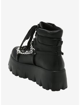 Black Chain Platform High-Top Sneaker, , hi-res
