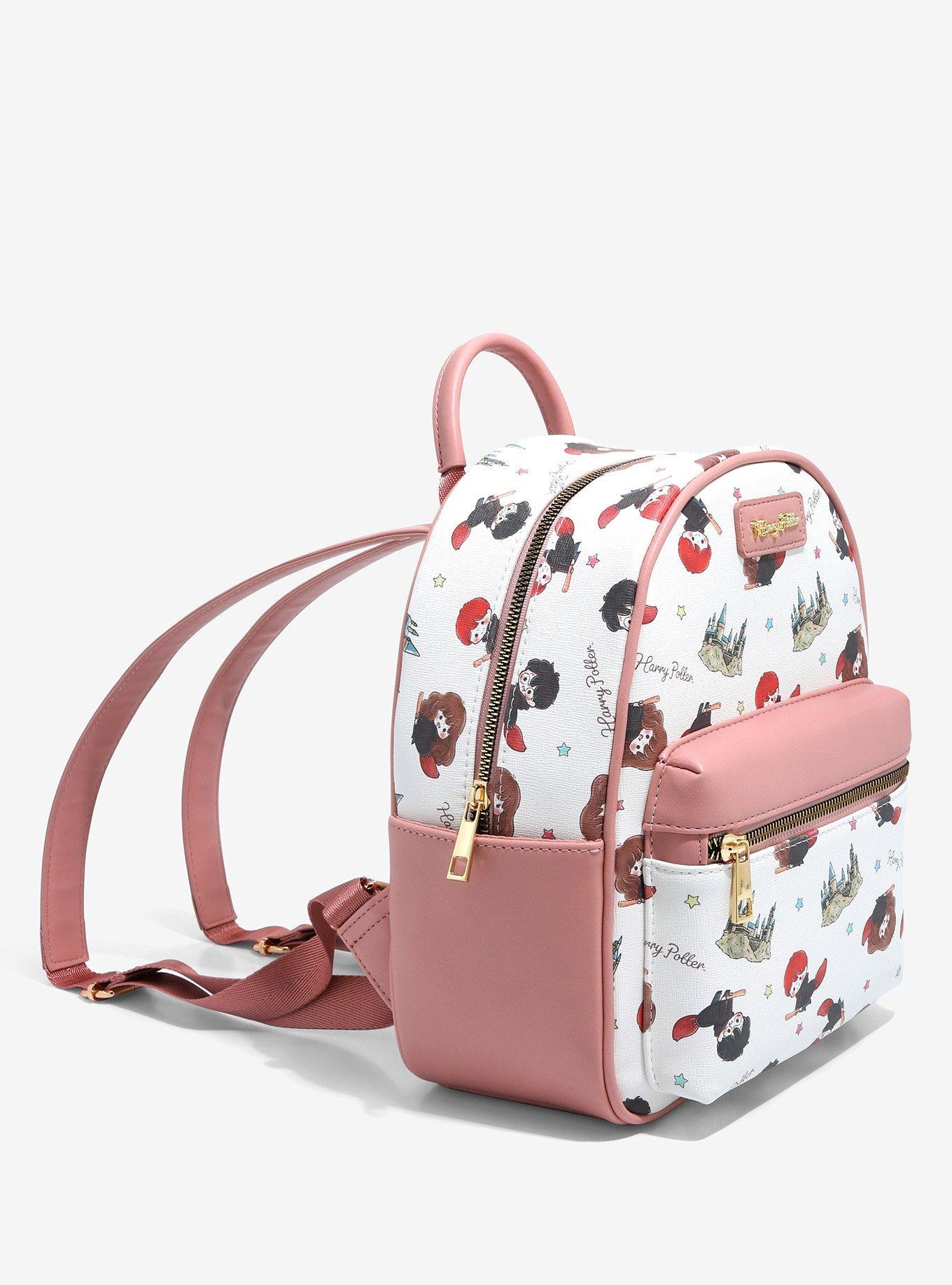 Harry Potter Flying Chibi Trio Allover Print Mini Backpack - BoxLunch Exclusive , , alternate