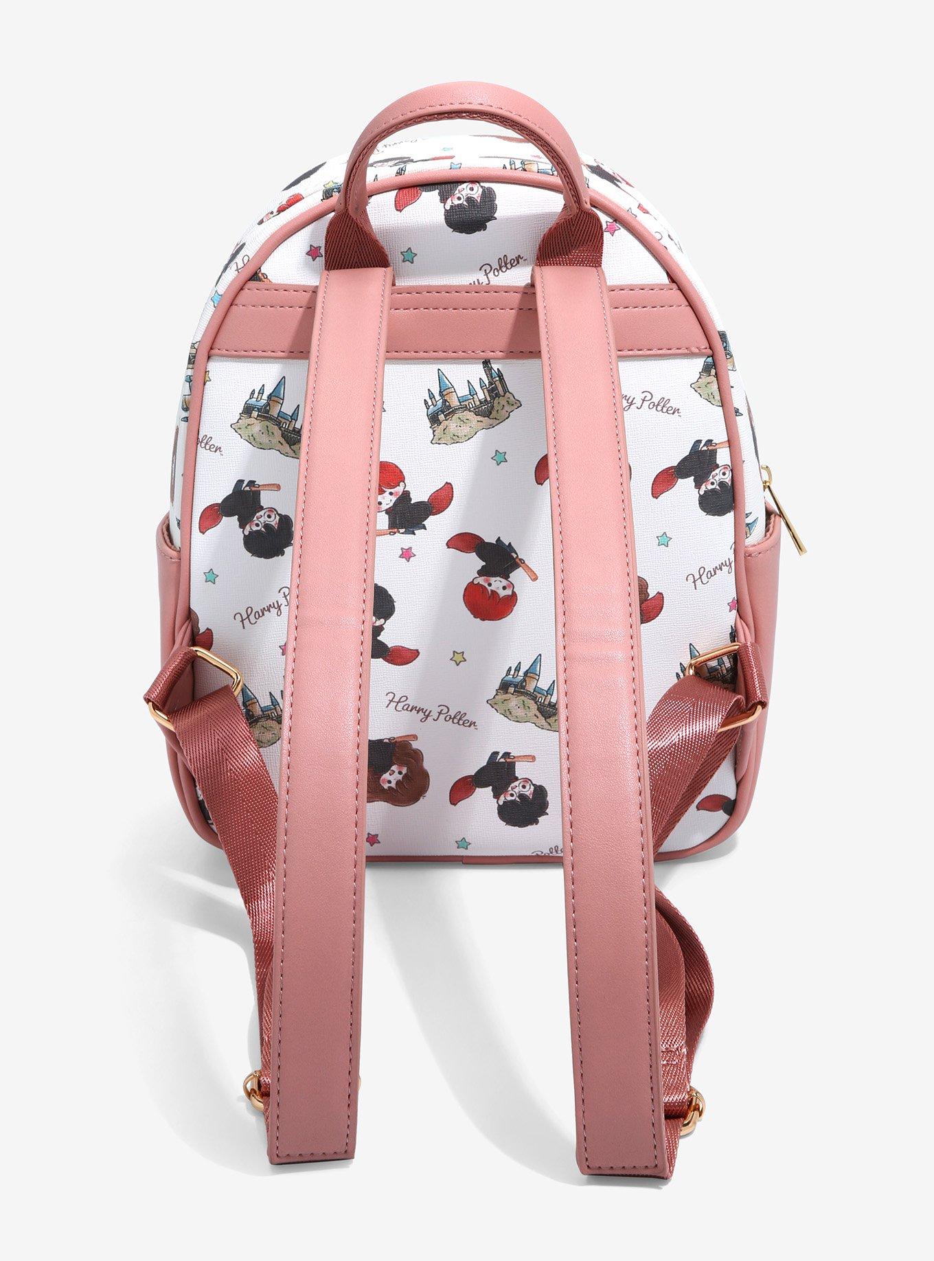 Harry Potter Flying Chibi Trio Allover Print Mini Backpack - BoxLunch Exclusive , , alternate