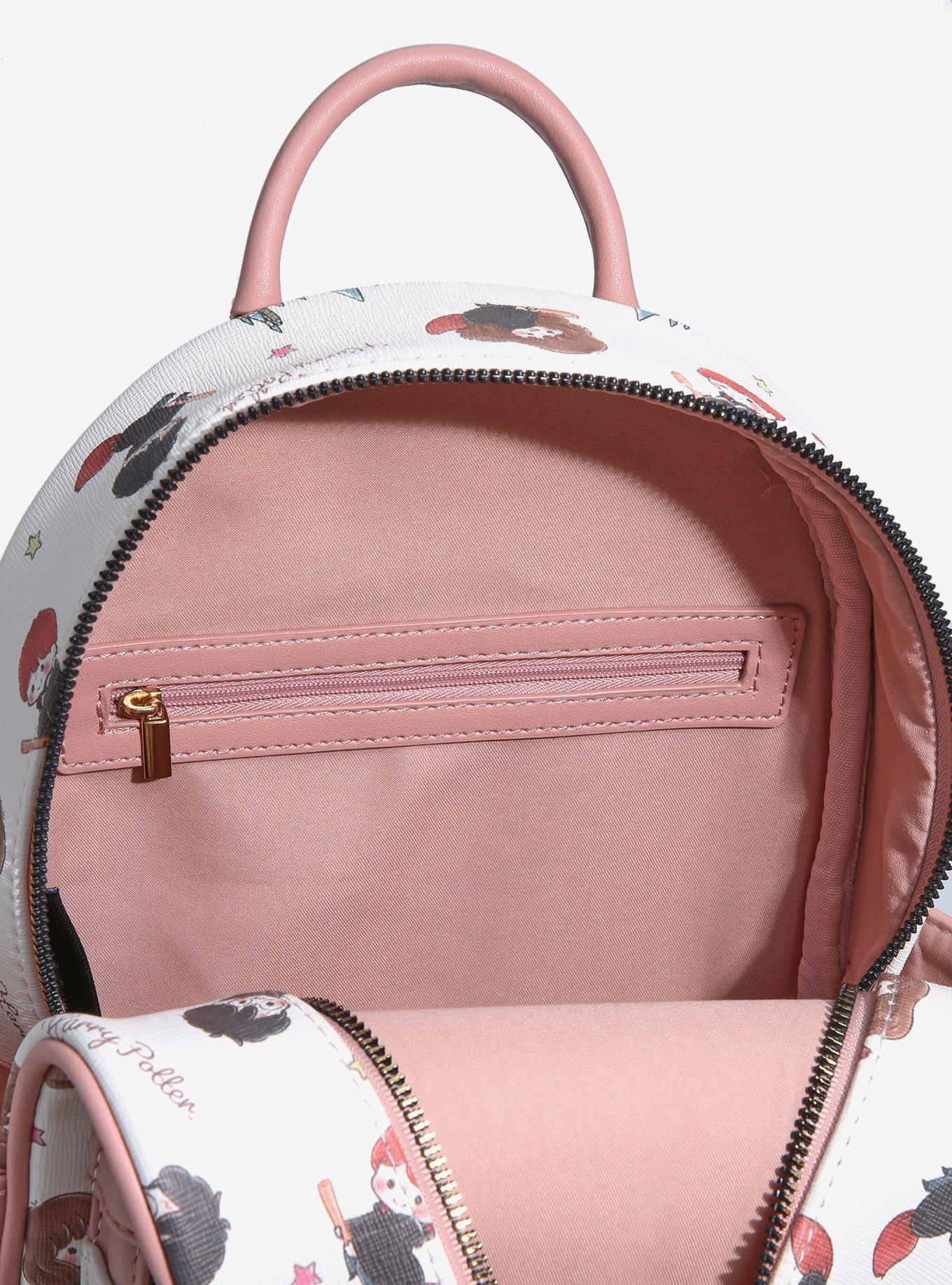 Harry Potter Flying Chibi Trio Allover Print Mini Backpack - BoxLunch Exclusive , , alternate