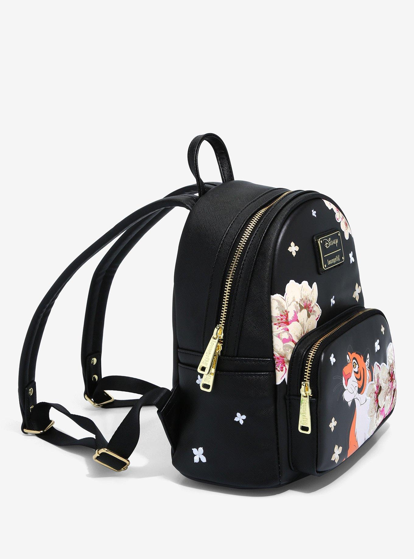 Loungefly Disney Aladdin Rajah Floral Mini Backpack - BoxLunch Exclusive , , alternate