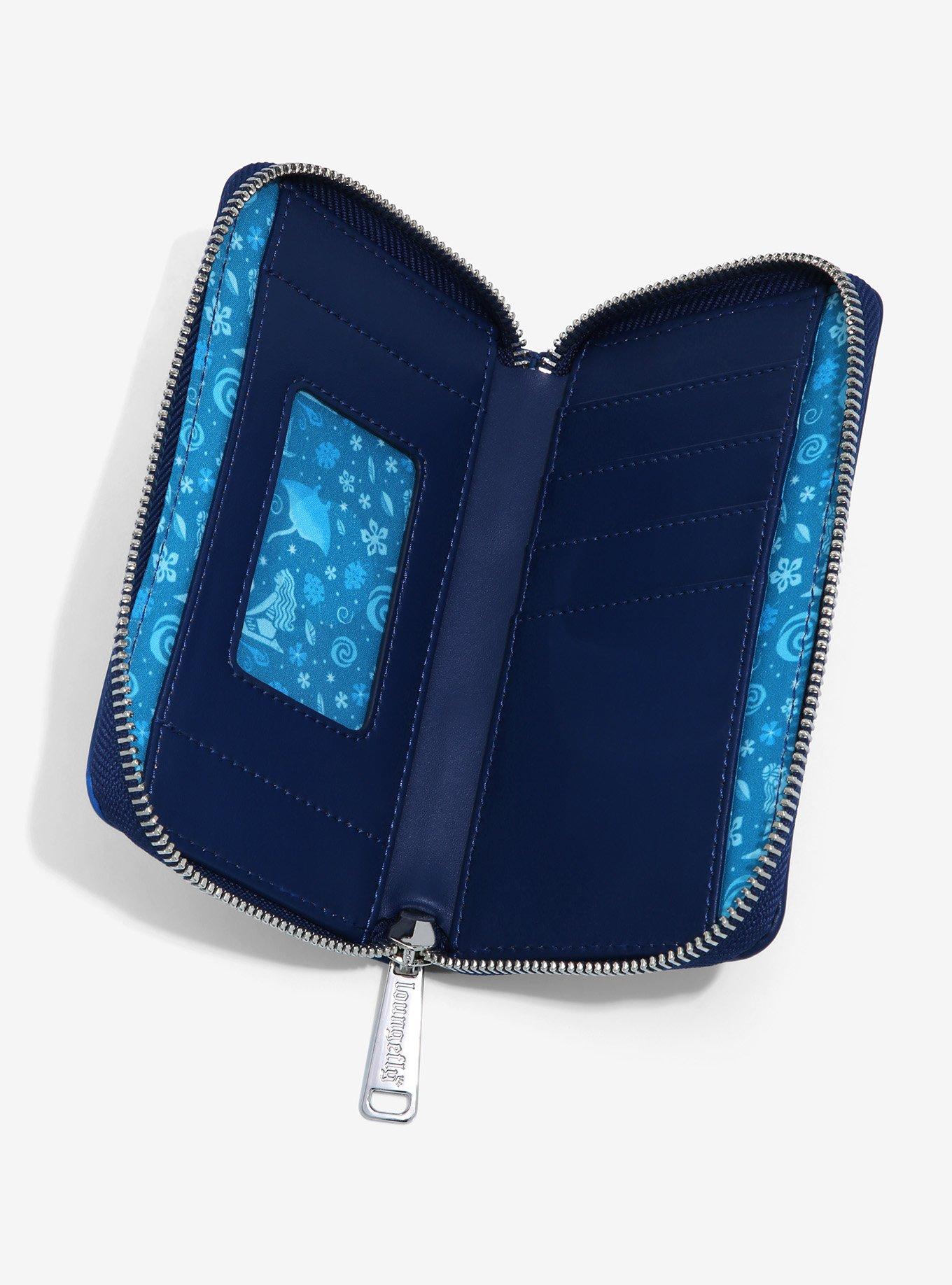 Loungefly Disney Moana Maui's Fish Hook & Gramma Tala Stingray Small Zip Wallet, , alternate
