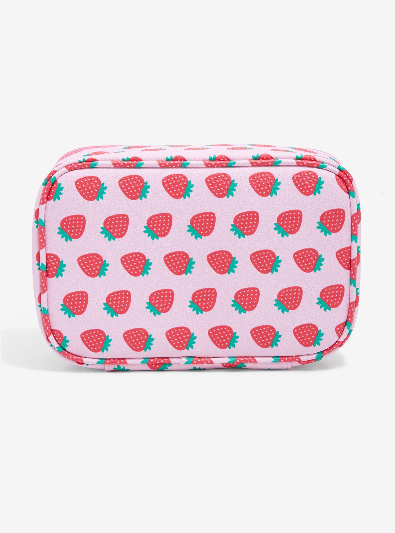 Kawaii Strawberry Milk Makeup Bag, , alternate