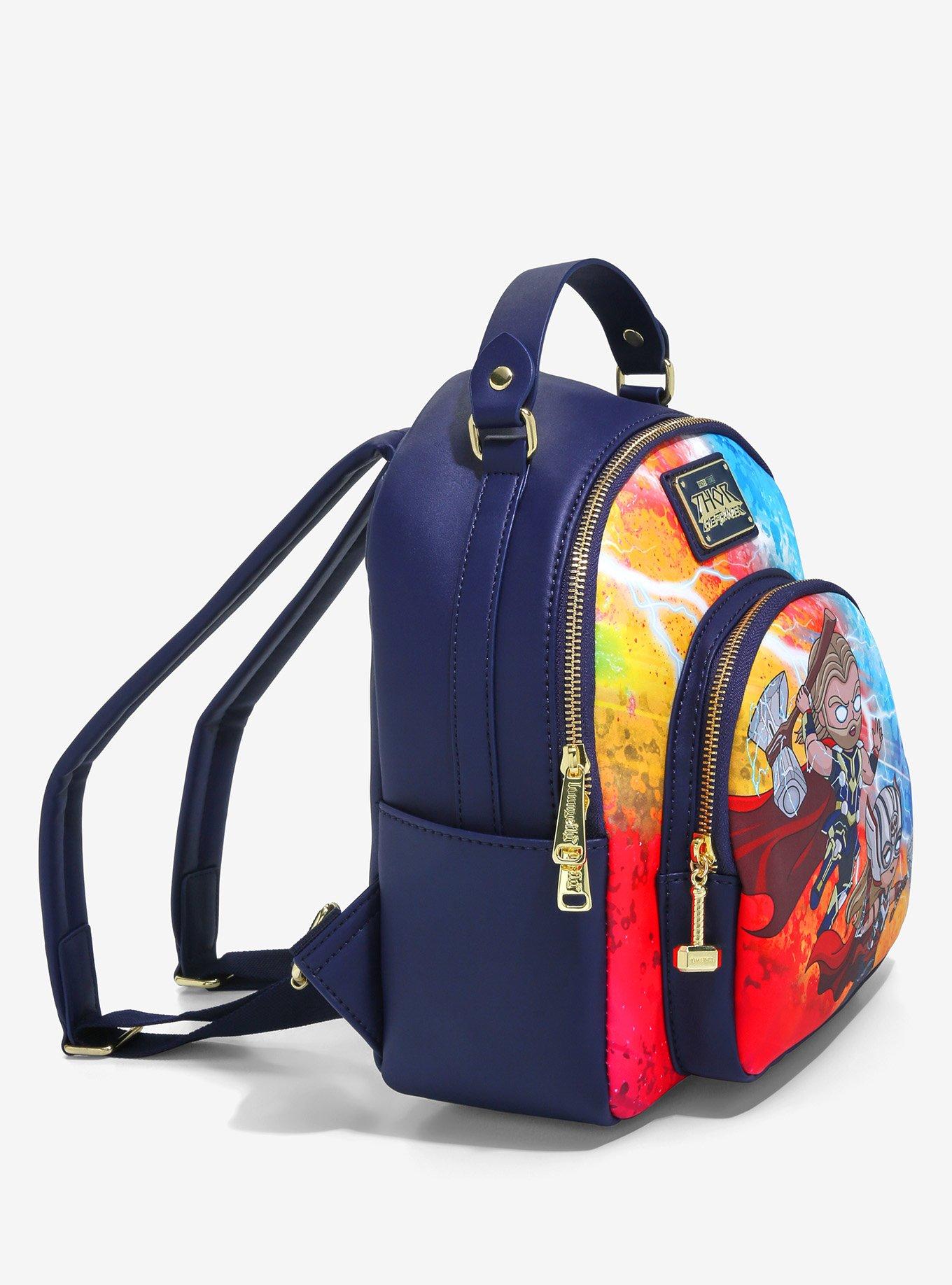 Loungefly Marvel Thor: Love and Thunder Chibi Mighty Thor & Thor Mini Backpack - BoxLunch Exclusive, , alternate