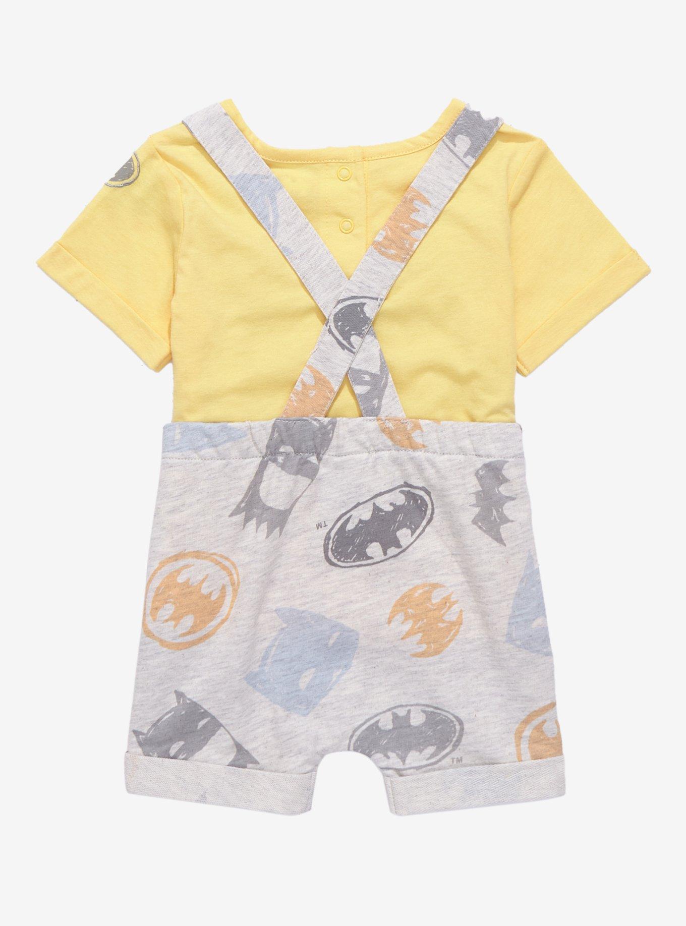 DC Comics Batman Scribble Icons Infant Overall Set - BoxLunch Exclusive, MULTICOLOR, alternate