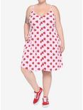 Pink Strawberry Button-Front Dress Plus Size, PINK, alternate