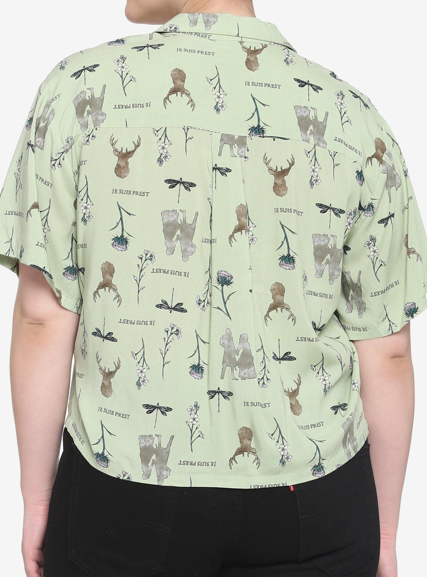 Outlander Floral Woven Button-Up Plus Size, MULTI, alternate