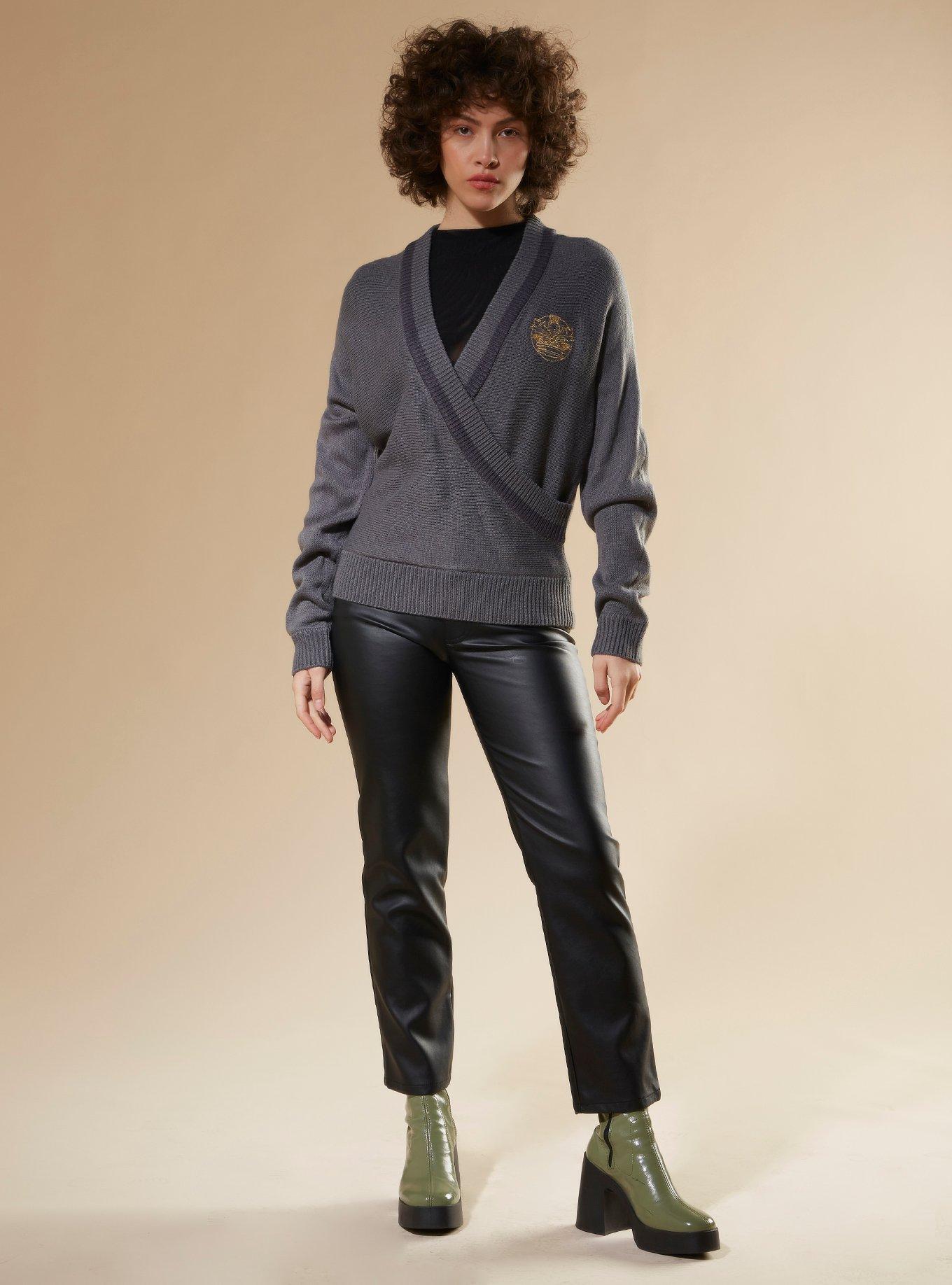 Outlander Crowned Thistle Crossover Knit Sweater, MULTI, alternate