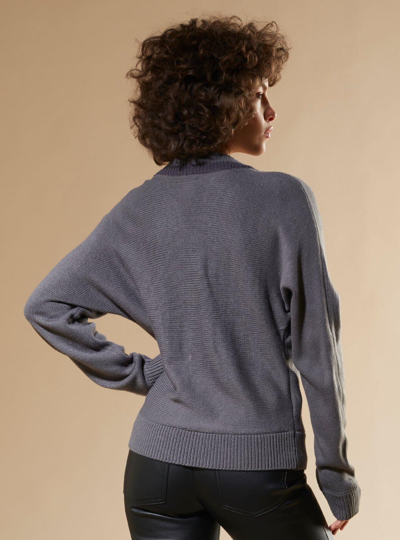 Outlander Crowned Thistle Crossover Knit Sweater, MULTI, alternate
