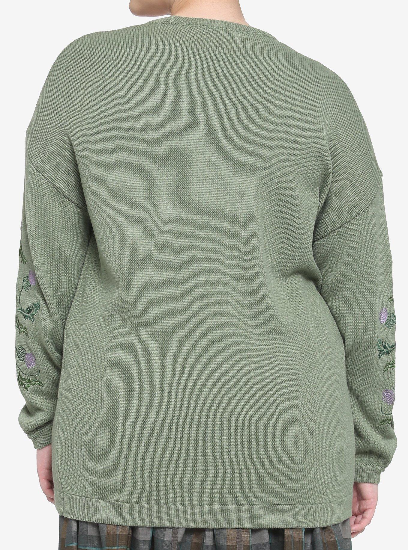 Outlander Thistle Sleeve Cardigan Plus Size, MULTI, alternate