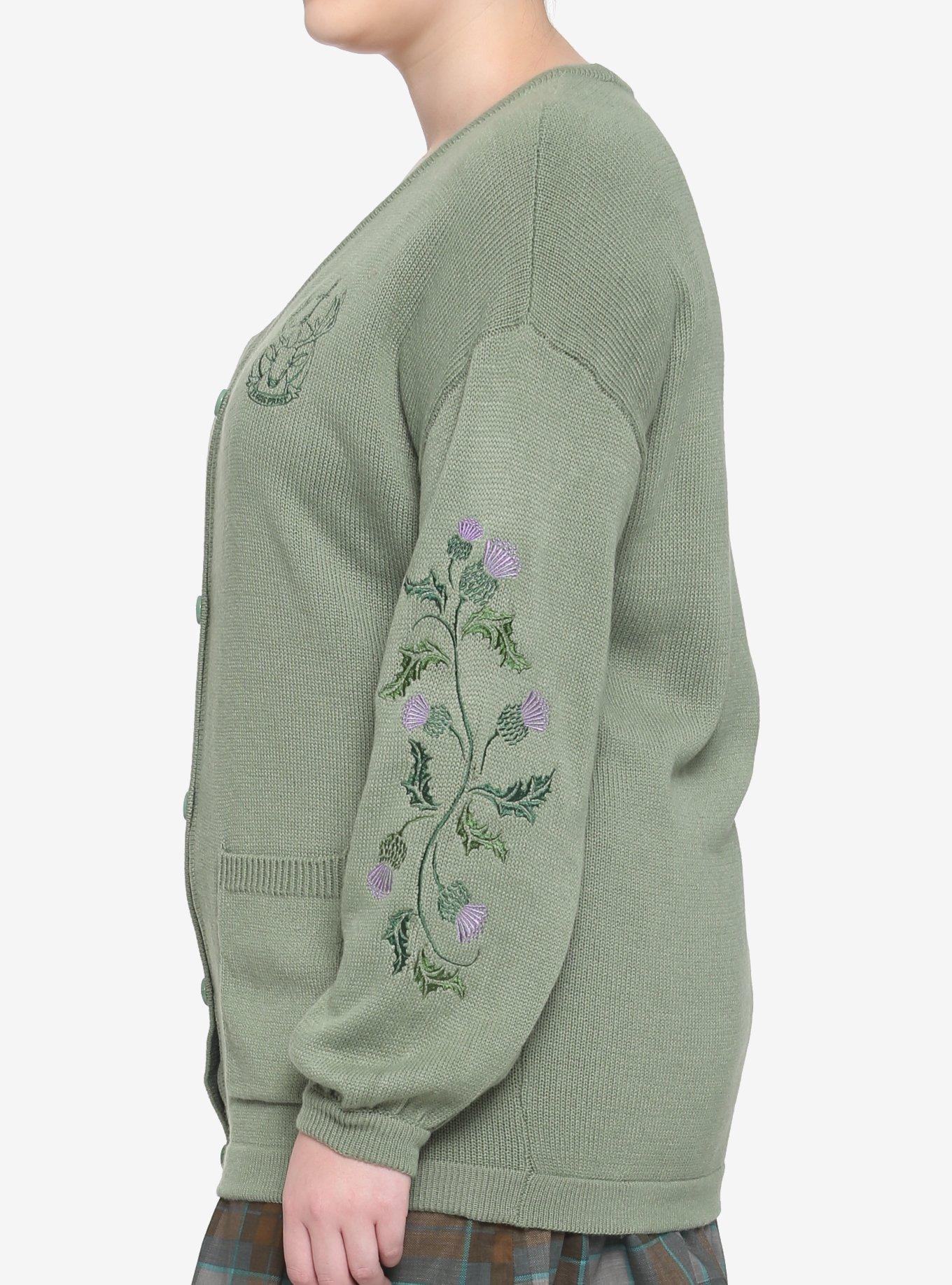 Outlander Thistle Sleeve Cardigan Plus Size, MULTI, alternate