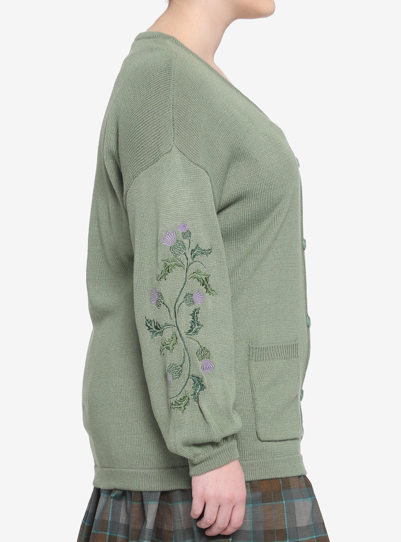 Outlander Thistle Sleeve Cardigan Plus Size, MULTI, alternate