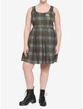 Outlander Lace-Up Tartan Plaid Dress Plus Size, MULTI, alternate