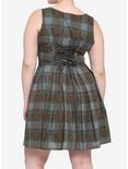 Outlander Lace-Up Tartan Plaid Dress Plus Size, MULTI, alternate
