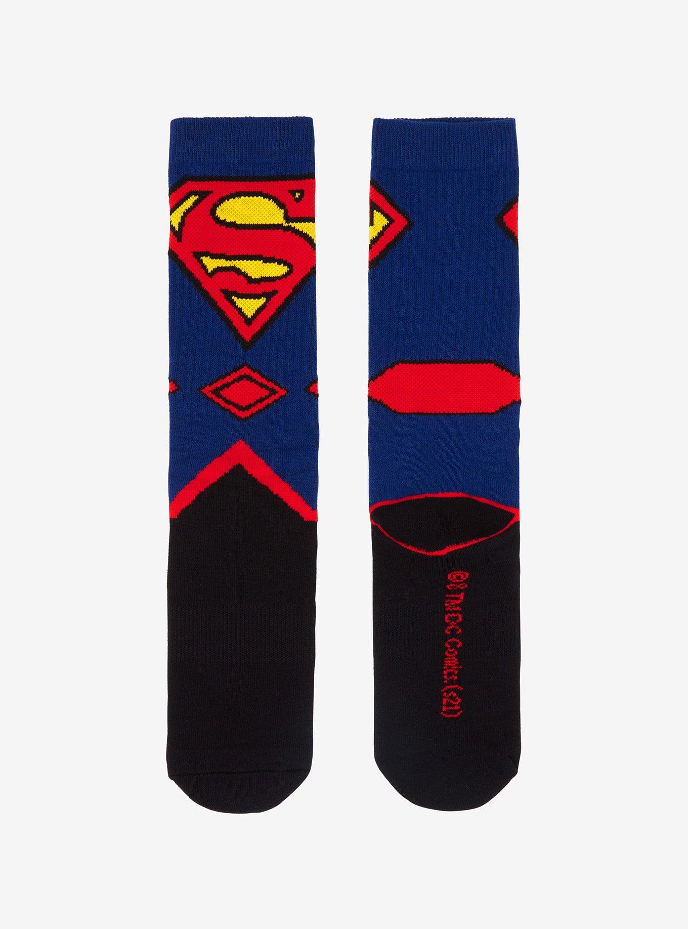 DC Comics Superman Suit Crew Socks, , alternate