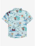 Disney Peter Pan Map Toddler Woven Button-Up - BoxLunch Exclusive, MINT GREEN, alternate