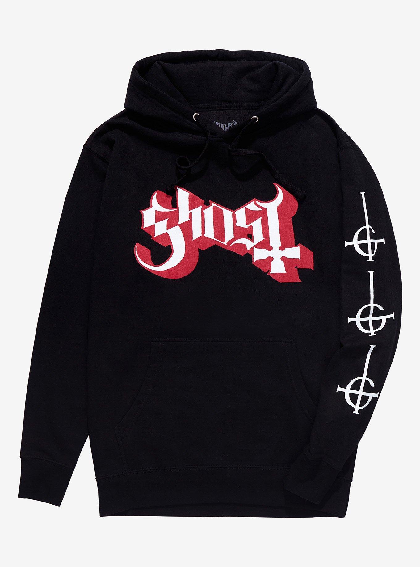 Ghost Papa Emeritus IV Red Glow Hoodie, BLACK, alternate