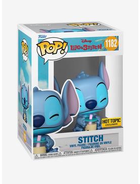 Funko Disney Lilo & Stitch Pop! Stitch (With Boba) Vinyl Figure Hot Topic Exclusive, , hi-res
