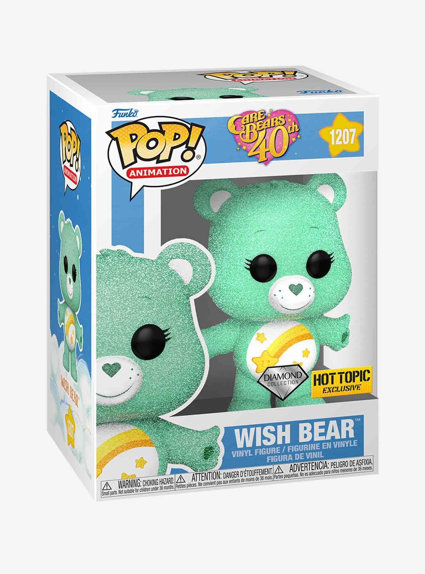 Funko Care Bears 40th Diamond Collection Pop! Animation Wish Bear Vinyl Figure Hot Topic Exclusive, , alternate