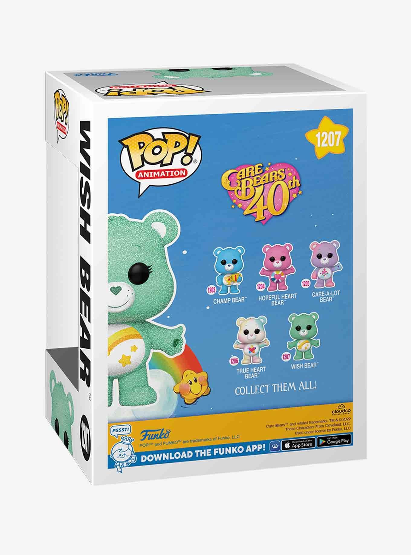 Funko Care Bears 40th Diamond Collection Pop! Animation Wish Bear Vinyl Figure Hot Topic Exclusive, , alternate
