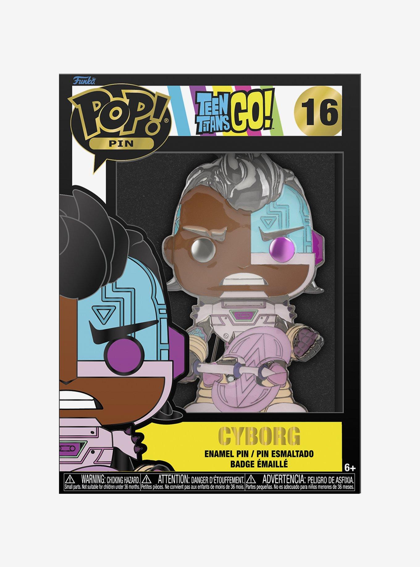 Funko Pop! DC Comics Teen Titans Go! Cyborg (The Night Begins to Shine) Large Enamel Pin, , alternate